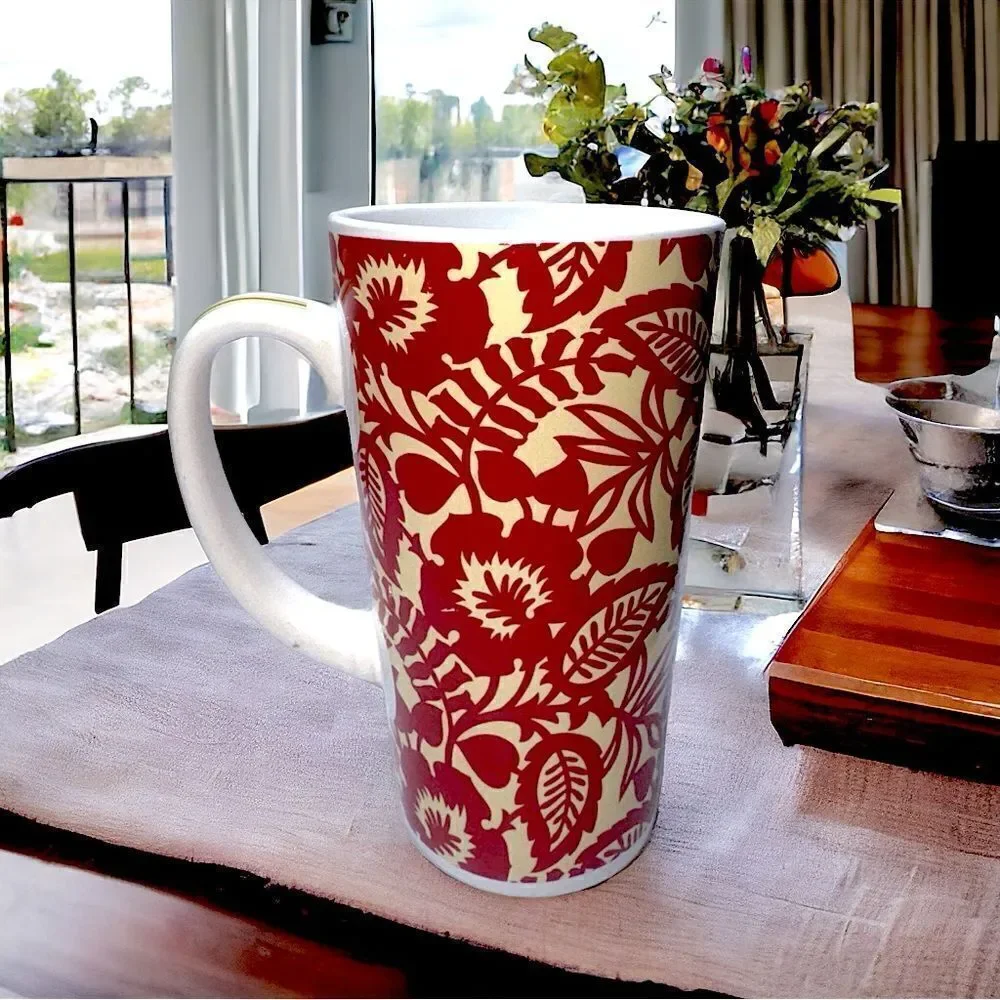 Waverly Stoneware l 15 oz. Coffee Mug l White w/ C-Handle l Vguc